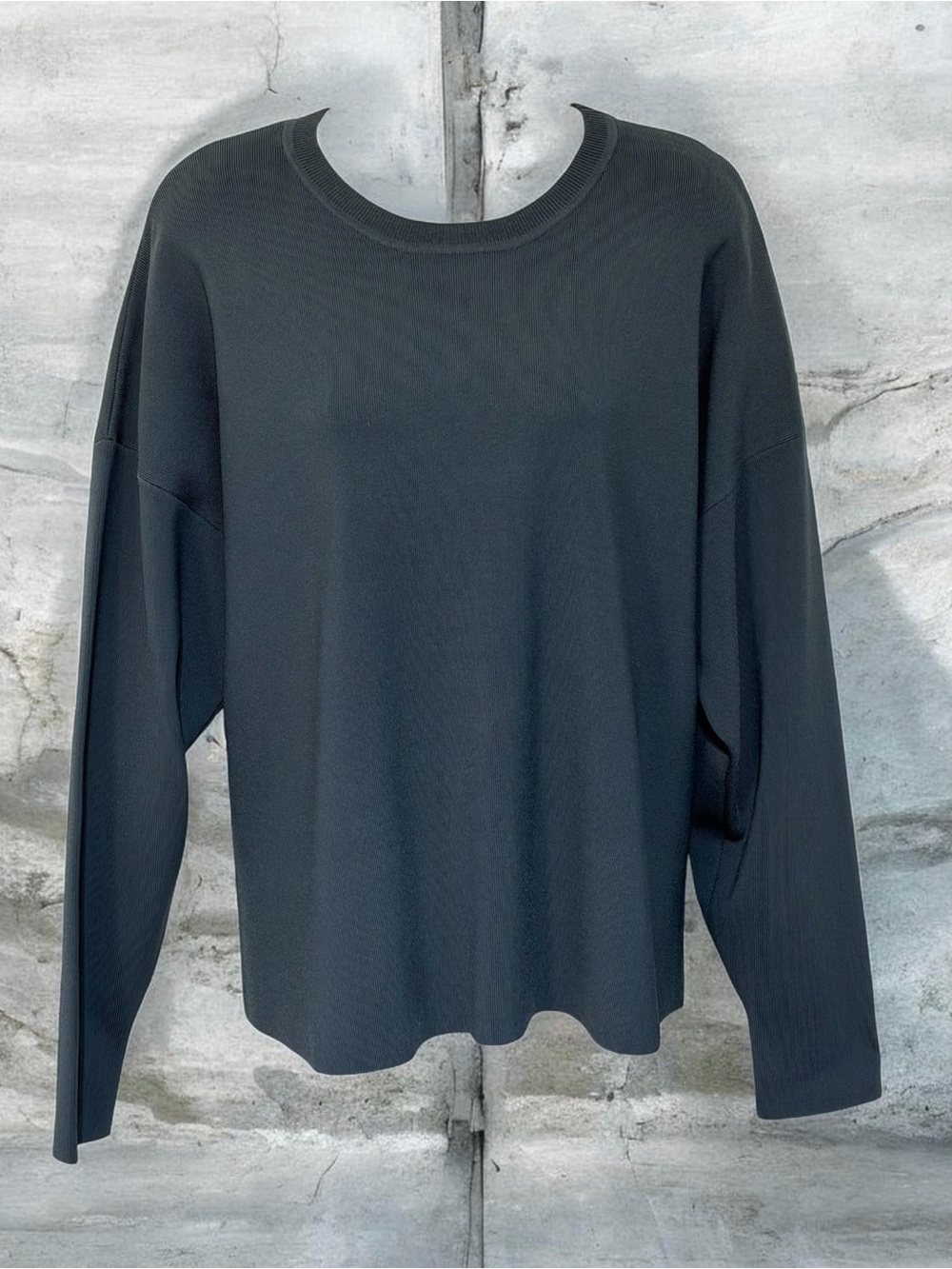 MM.LaFleur Blue Relaxed Crewneck Sweater